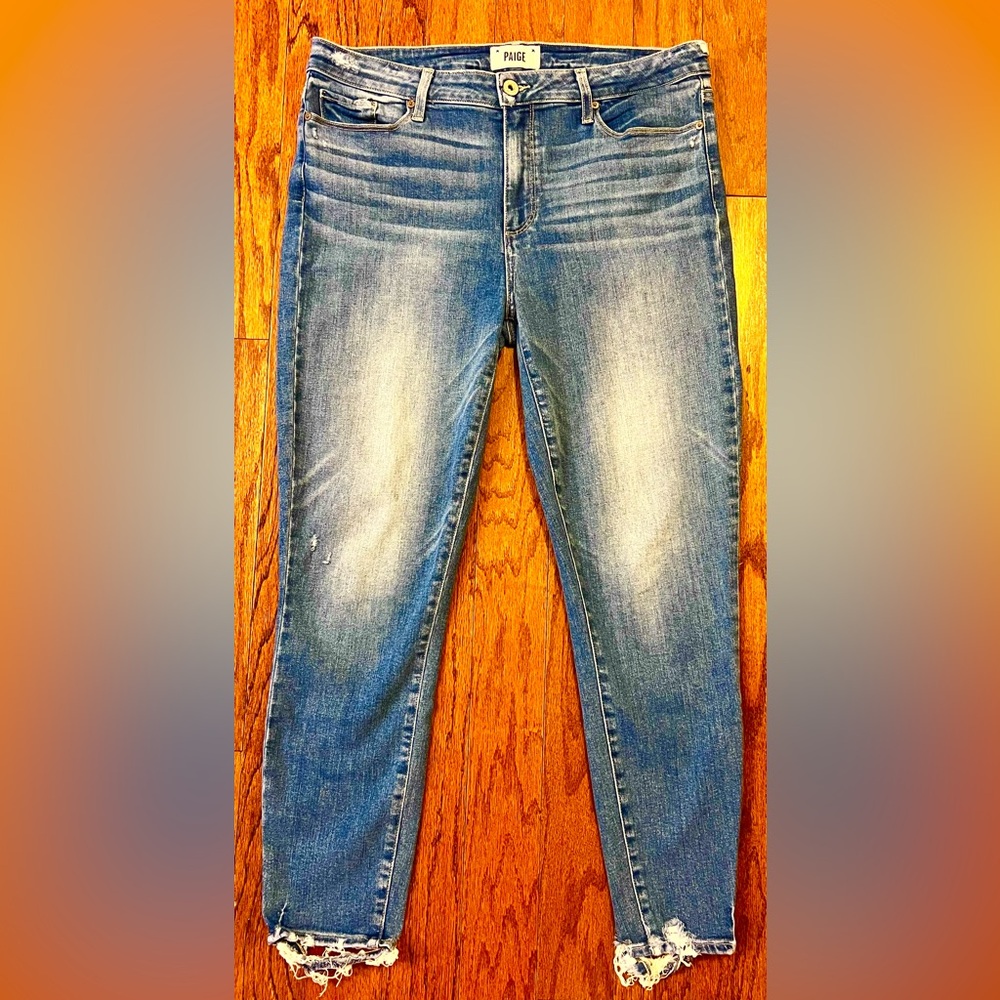 Paige Denim “Hoxton Crop” Distressed Jeans (Size 32) 👖 **NEW WITHOUT TAGS!!🎁** - Picture 4 of 13